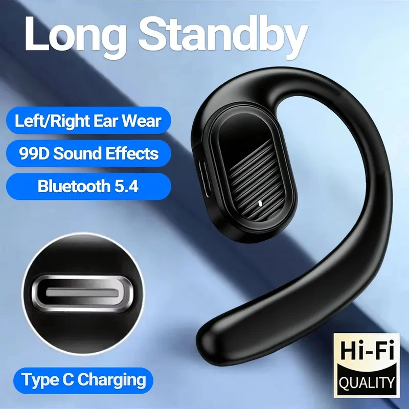 Bluetooth Headset On Ear - Słuchawka Bluetooth 5.4 Bezprzewodowa Otwarta Słuchawka