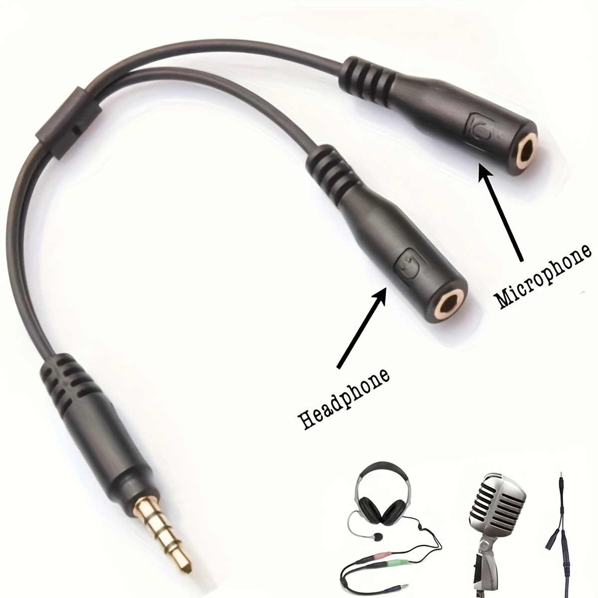Audio Splitter Y - 3,5 mm Stereo Audio 1 męski