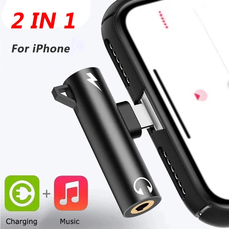 Earphone Splitter Jack - Adapter 2w1 do iPhone 14 13