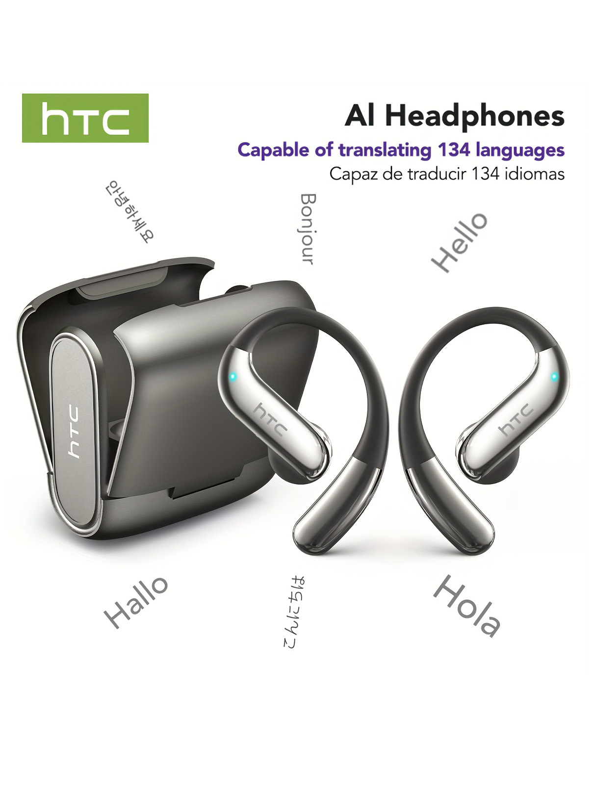 Usb C Earphone - Słuchawki Bluetooth z odkrytymi uszami HTC,